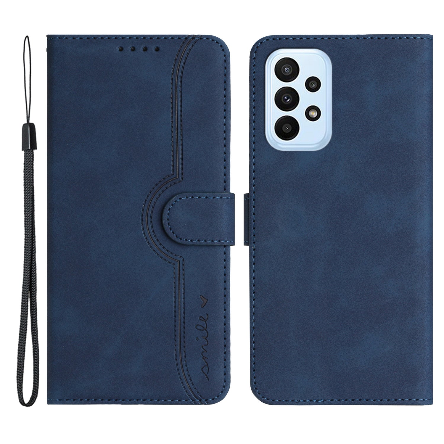 YX003 For Samsung Galaxy A53 5G Phone Shell Wallet PU Leather Imprinted Smile Pattern Phone Stand Case YX003 For Samsung Galaxy A53 5G Phone Shell Wallet PU Leather Imprinted Smile Pattern Phone Stand Case
